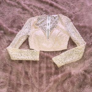 Baby pink crop shirt